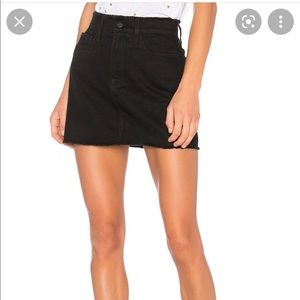 Frame black denim skirt